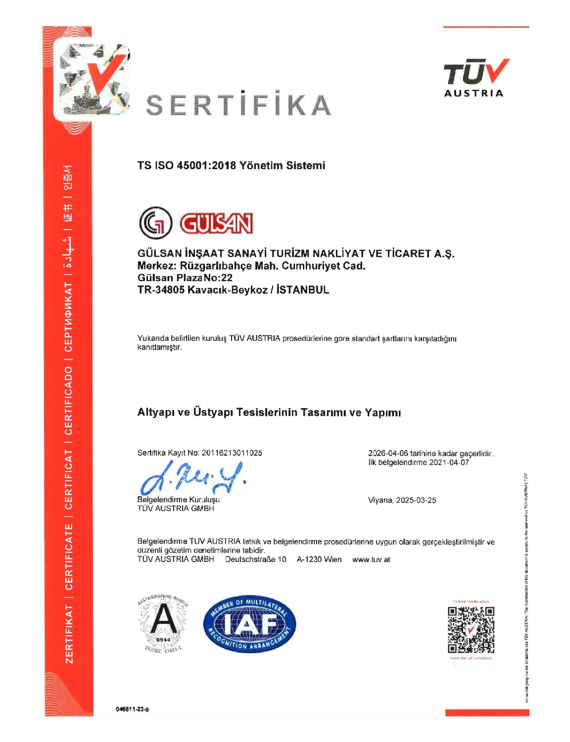 TS EN ISO 45001:2018